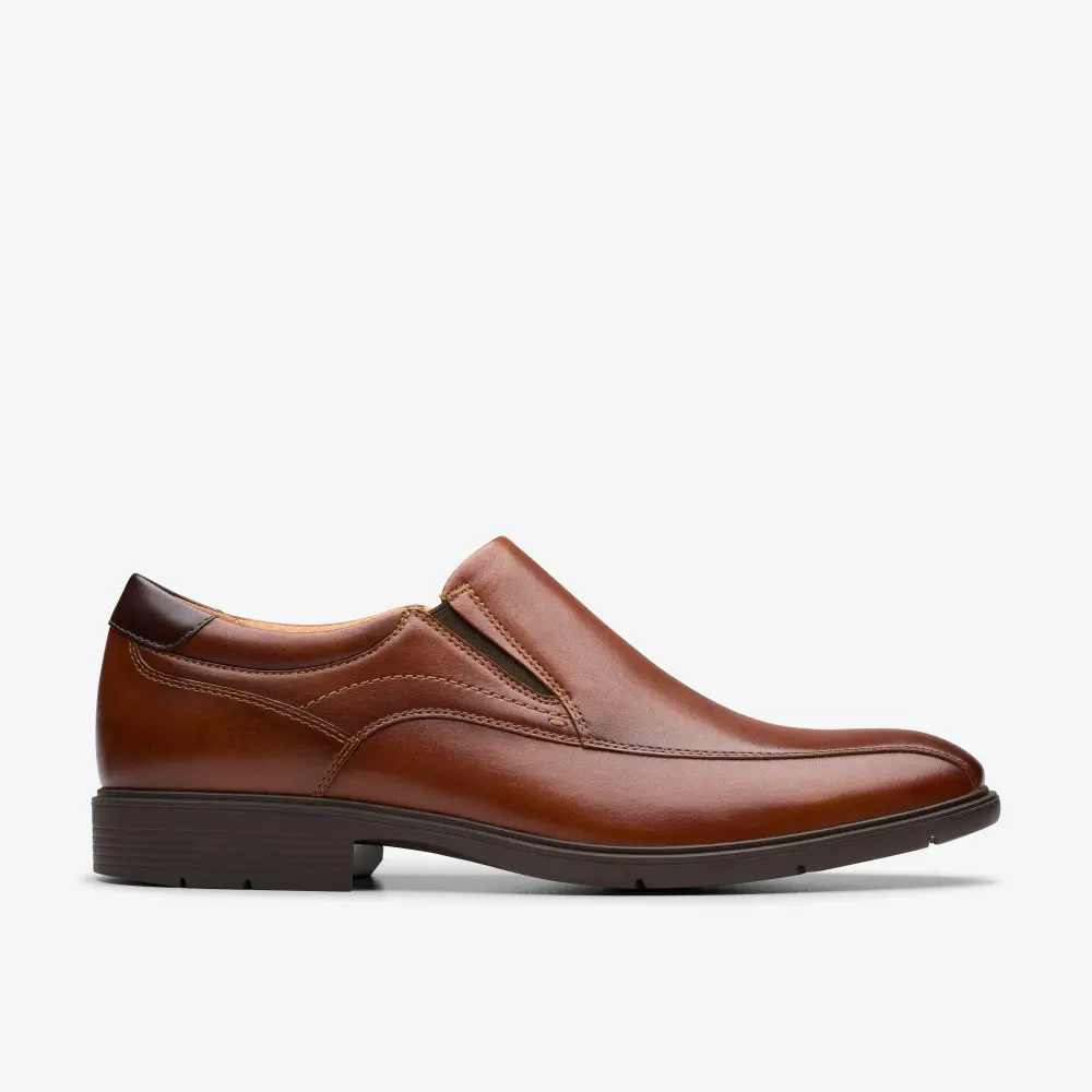 Mens Eldredge Step Dark Tan Leather Shoes online