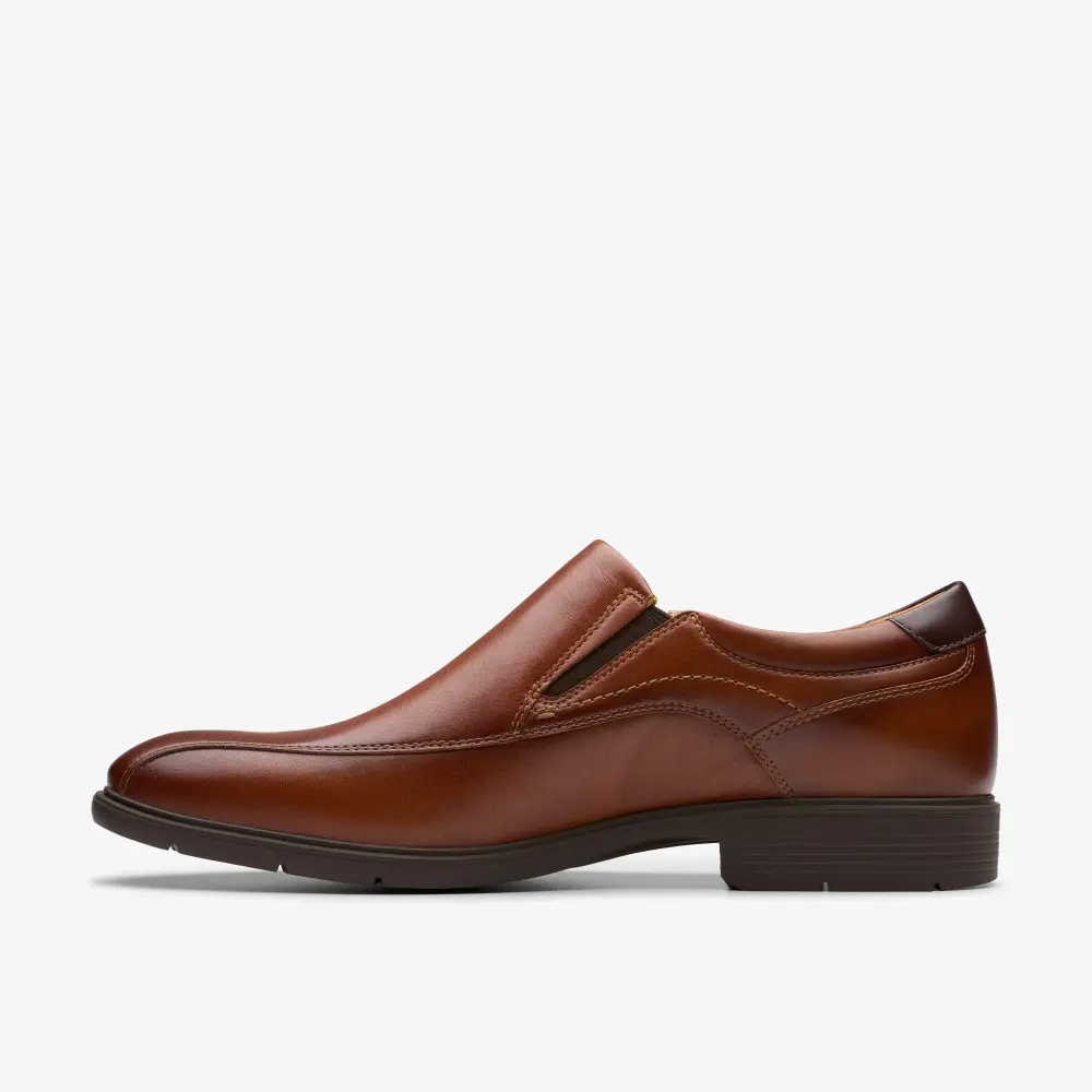 Mens Eldredge Step Dark Tan Leather Shoes online