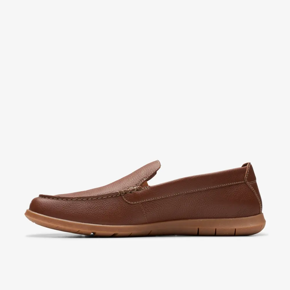 Mens Flexway Step Light Brown Leather Loafer Slip On Shoes online