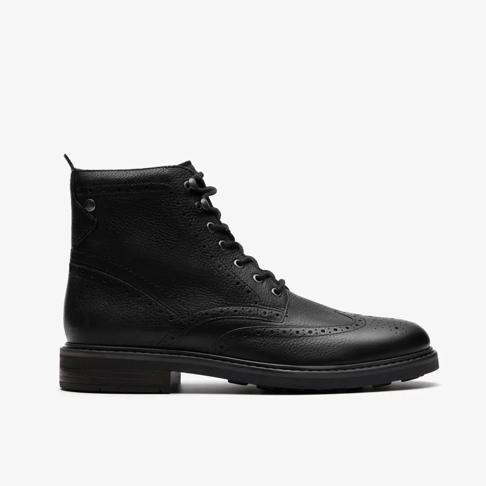 Mens Newford Lace Boots Black Leather online