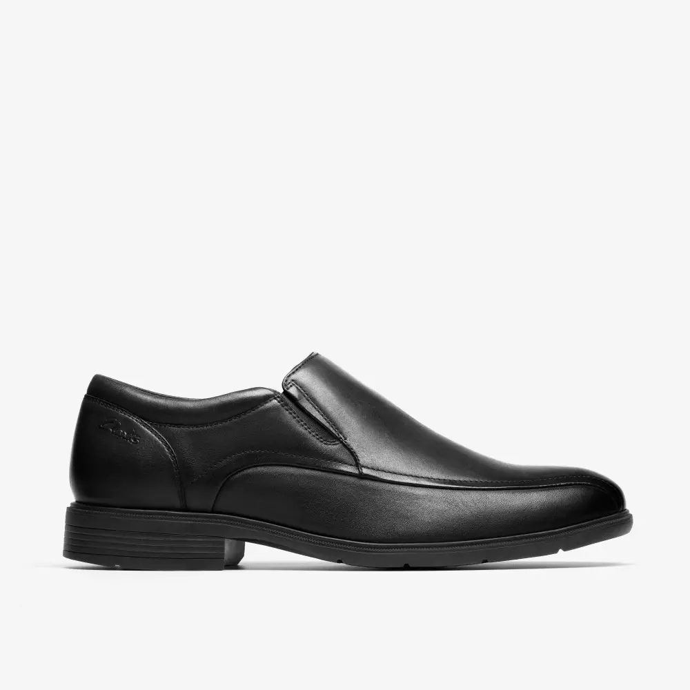 Mens Steadwell Step Black Leather Loafers Mens Steadwell Step Black Leather Loafers online