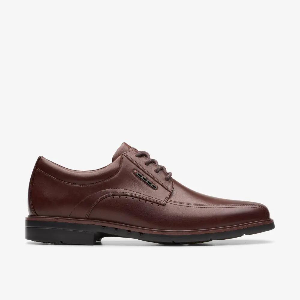 Mens Un Kendric Way Mahogany Leather Oxford Shoes Clarks online