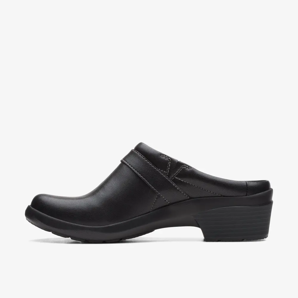 Women’s Angie Mist Black Leather Mules online