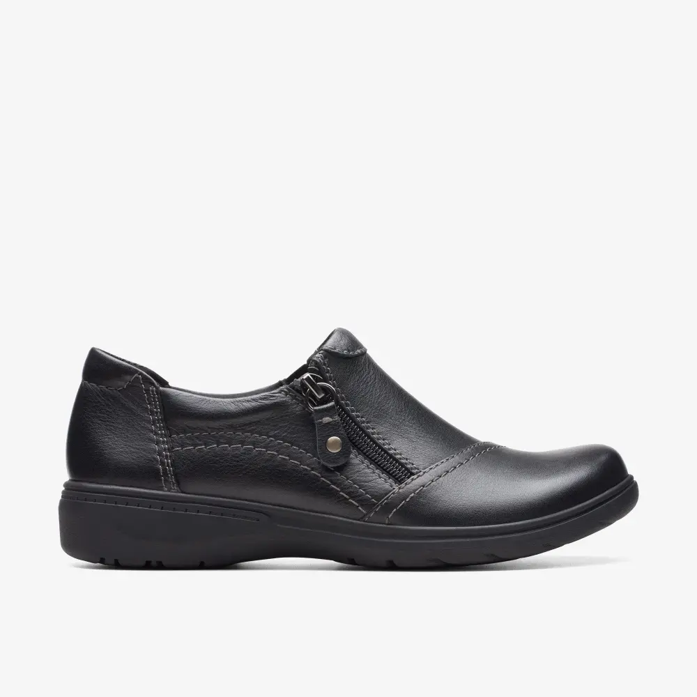 Women’s Carleigh Ray Black Leather Slip Ons online
