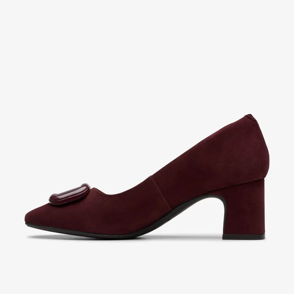 Womens Fernie Trim Merlot Suede Heels online