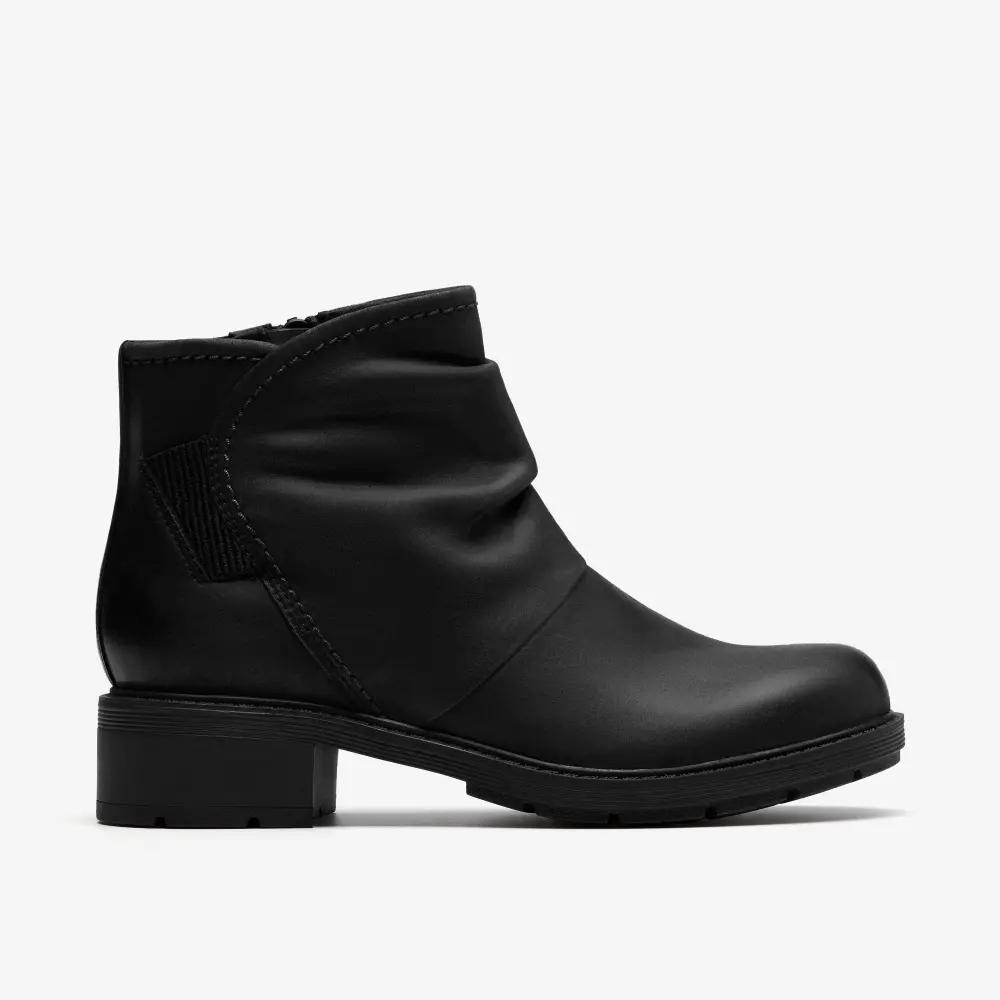 Womens Hearth Sofia Black Leather Ankle Boots online
