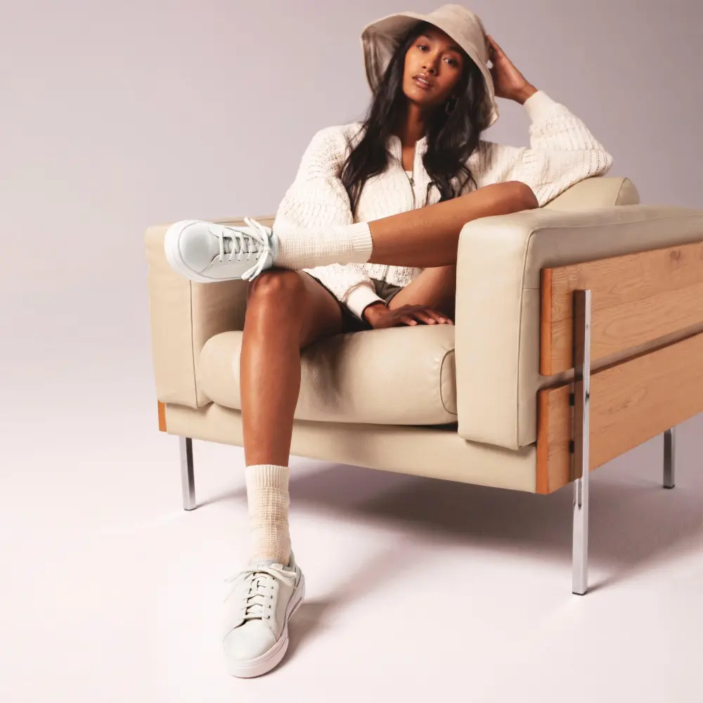 Women’s Hollyhock Walk Off White Leather Sneakers online