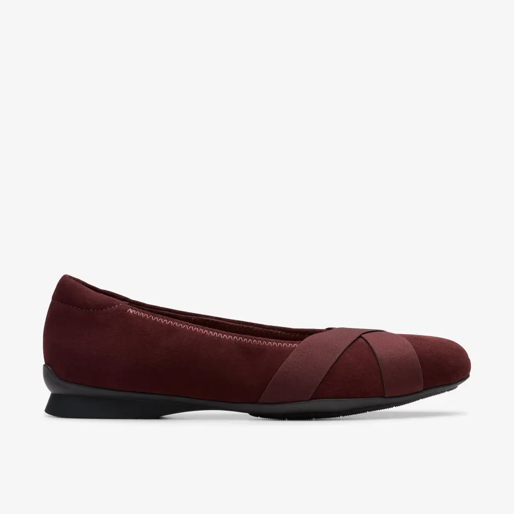 Womens Jazmynn Gem Merlot Suede Ballet flats online