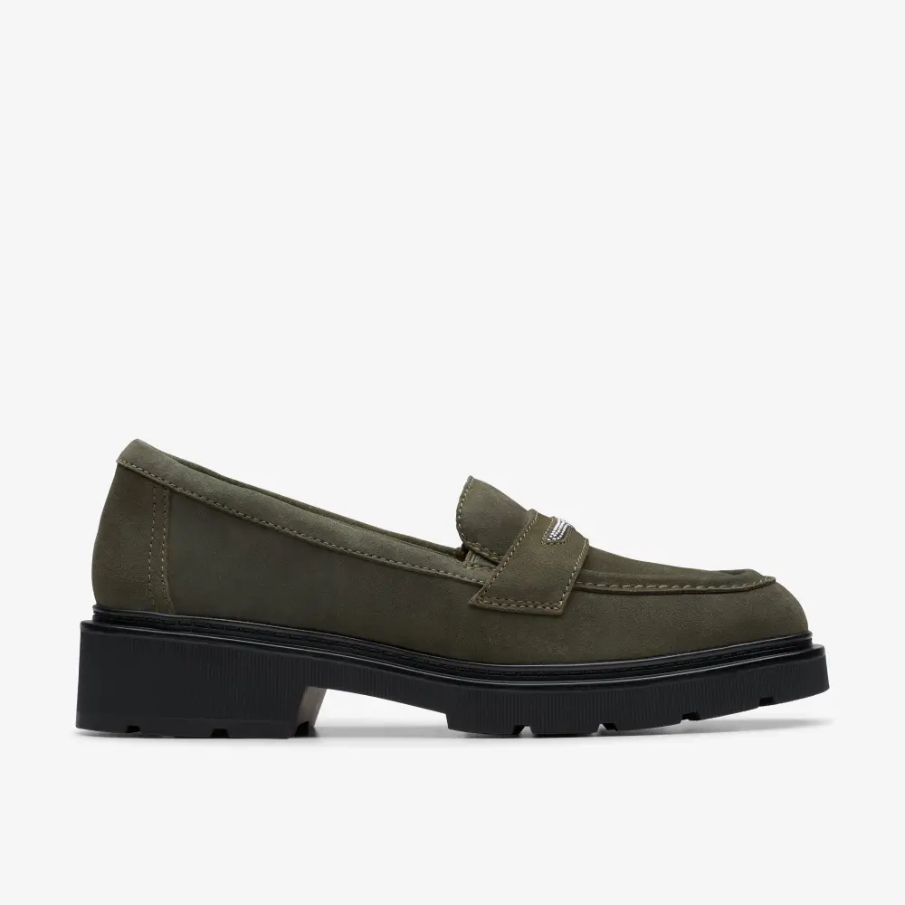 Womens Lauryl Step Dark Olive Suede Loafers online