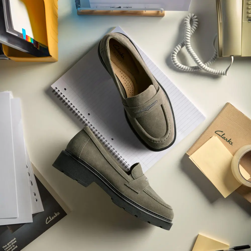 Womens Lauryl Step Dark Olive Suede Loafers online