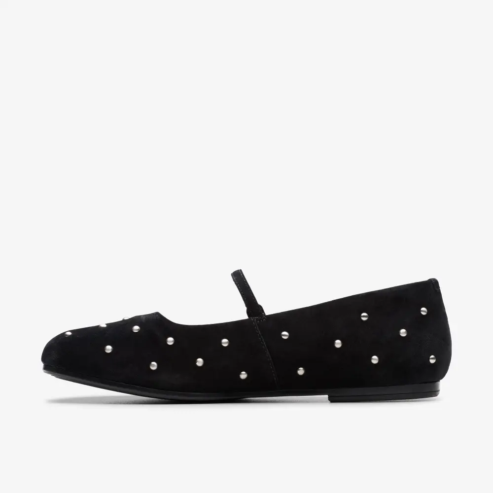 Womens Livia Stud Black Suede Mary Janes online