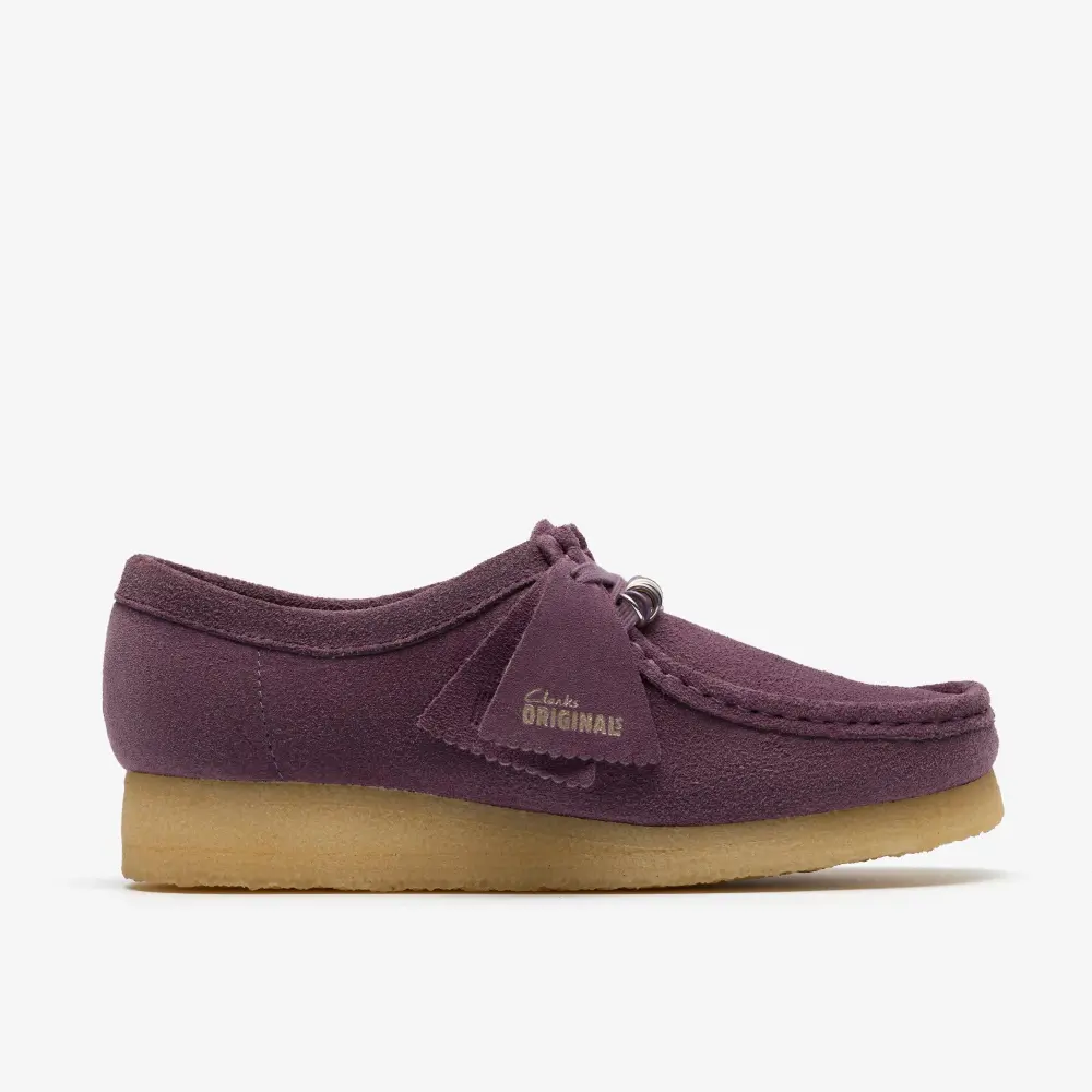 Womens Wallabee. Plum Suede Shoes online
