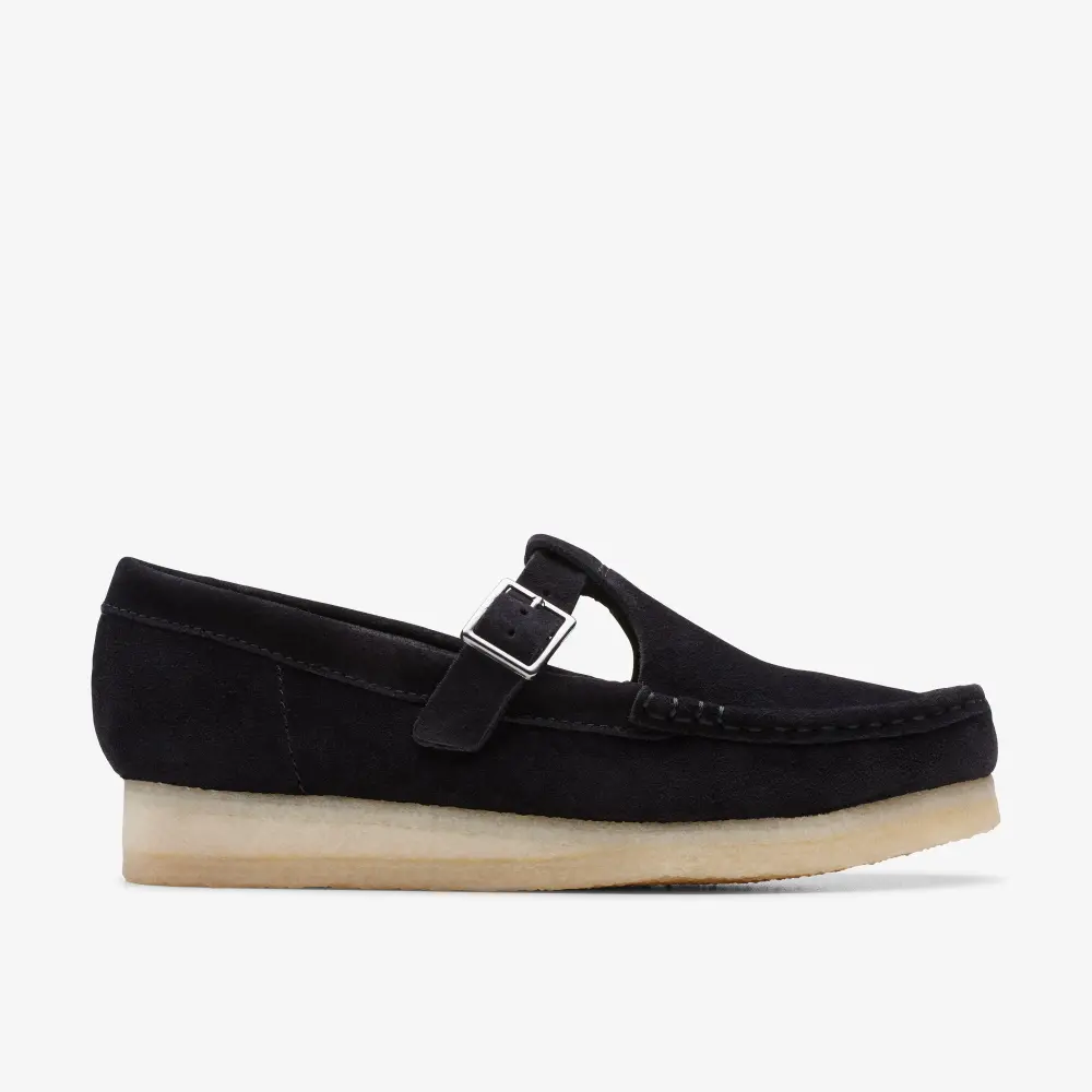 Womens Wallabee T-Bar Black Suede online