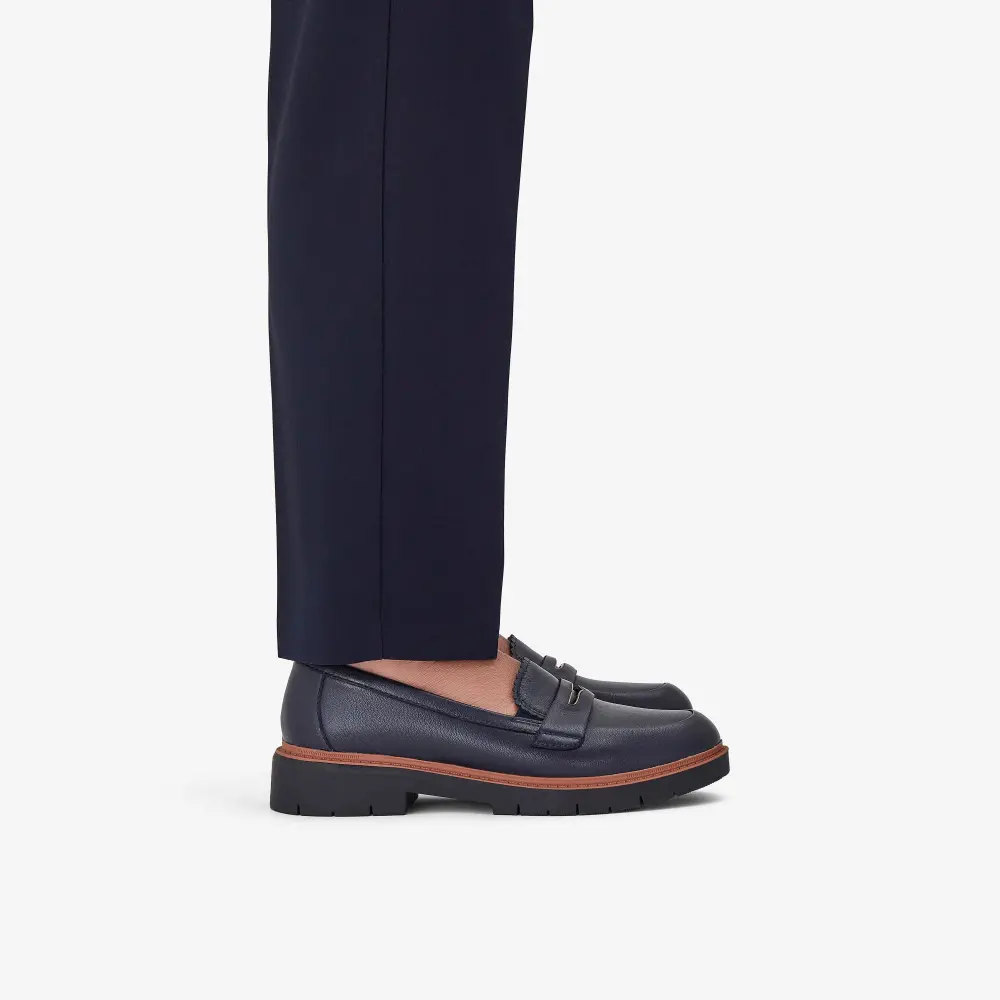 Womens Westlynn Glow Navy Leather Slip-Ons online